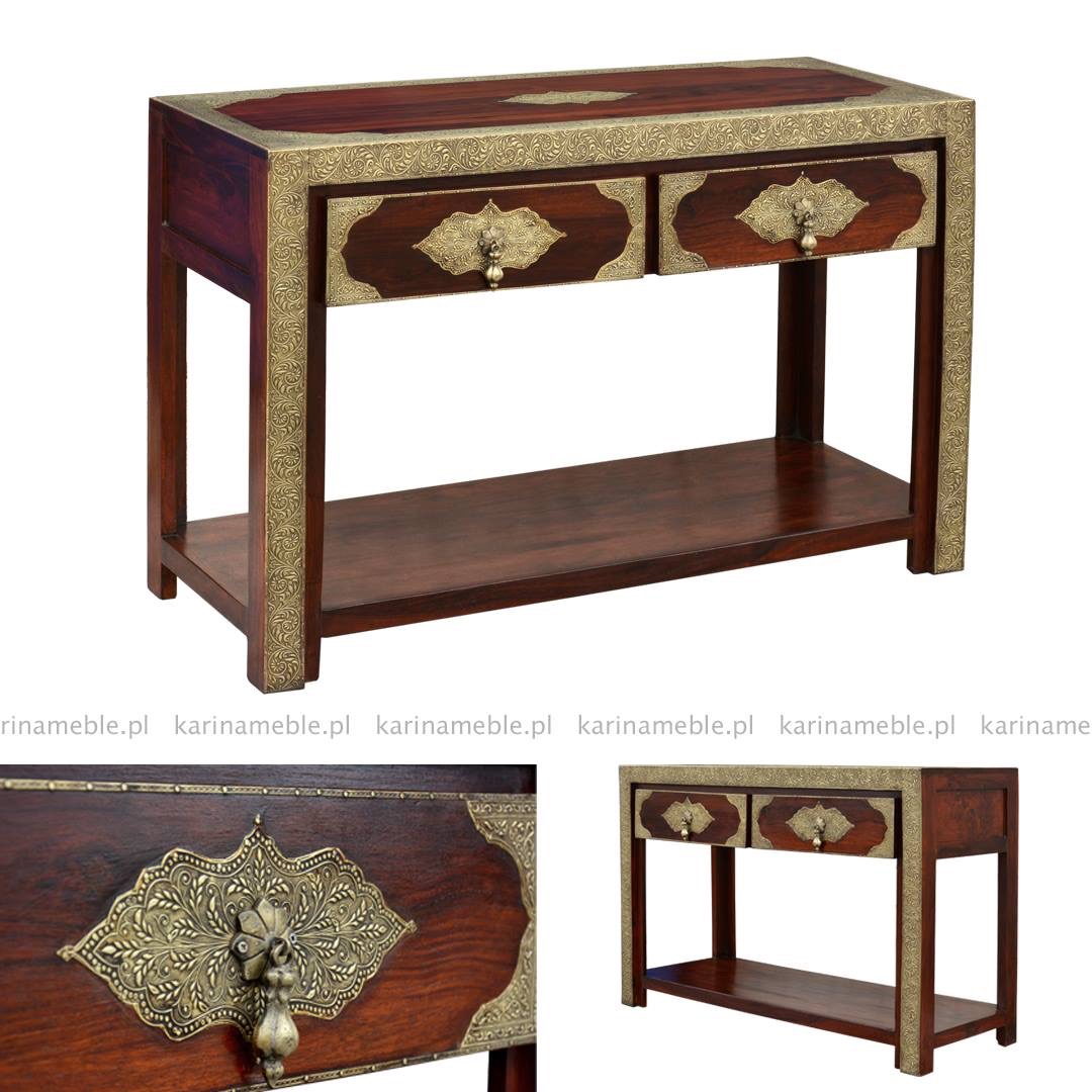 meble indyjskie - kolonialna konsola orientalna zrobiona z litego drewna palisander