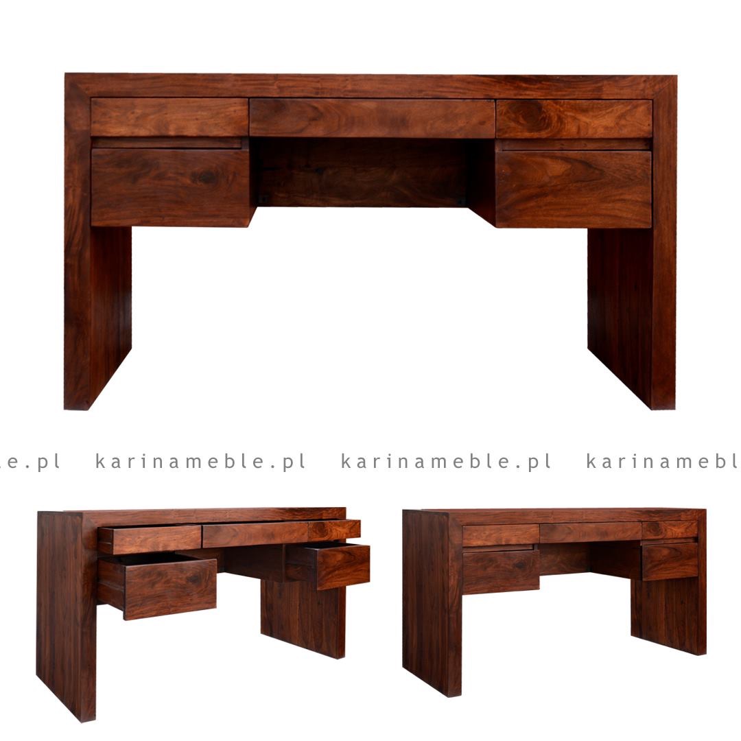 meble kolonialne biurko drewniane palisander indyjski