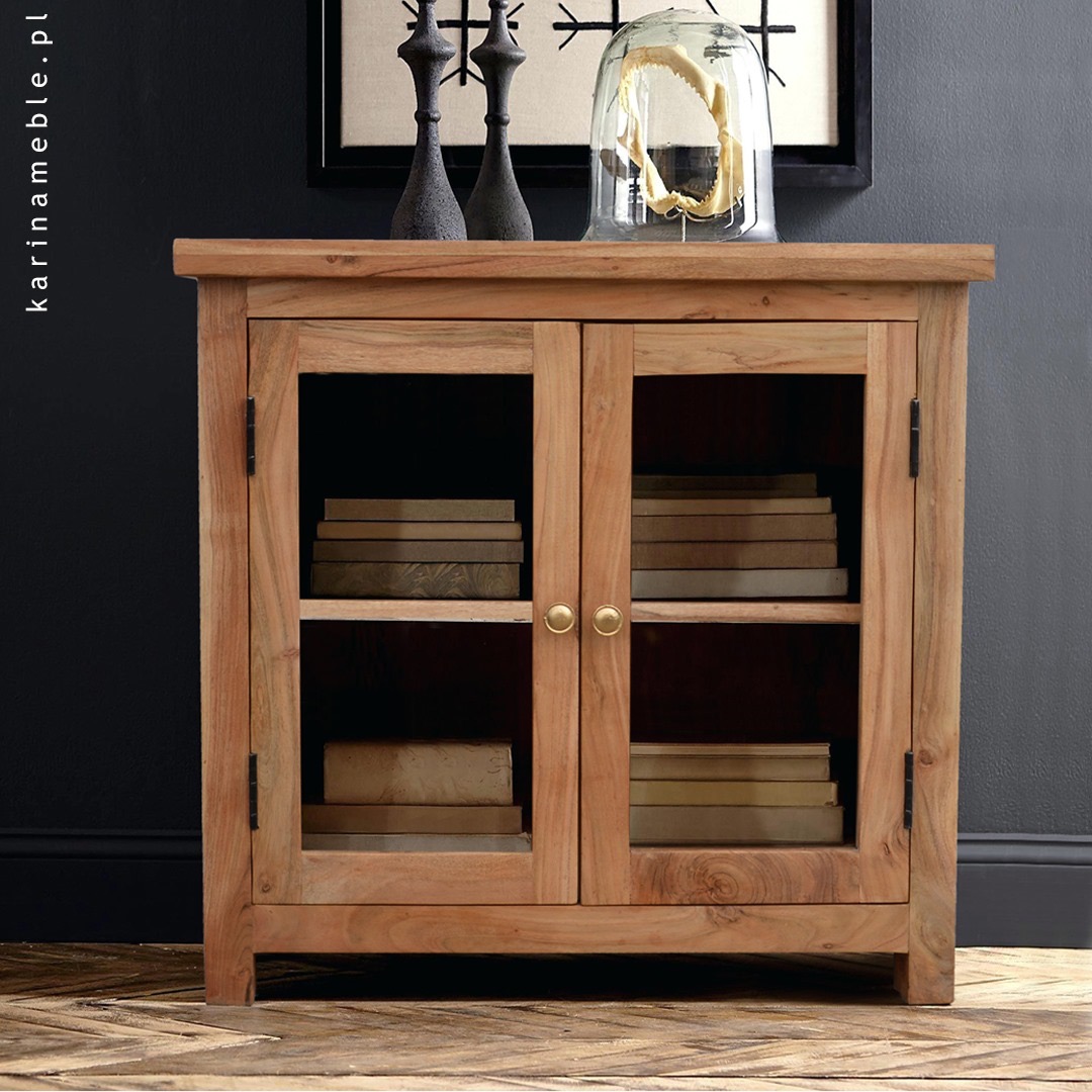 meble drewniane indyjskie salon przedpokoj akacja komoda witryna