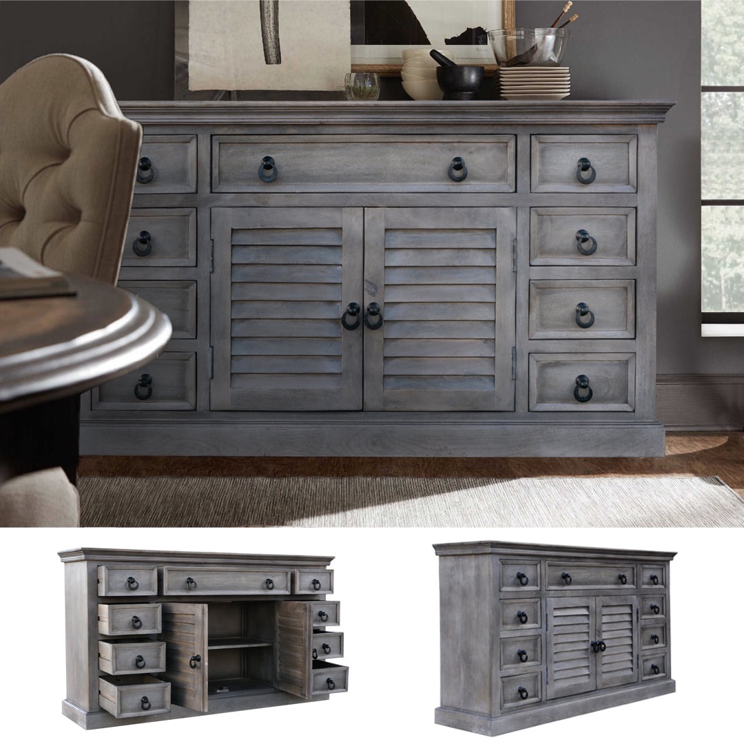 meble drewniane stylowe kolonialne komodaszara