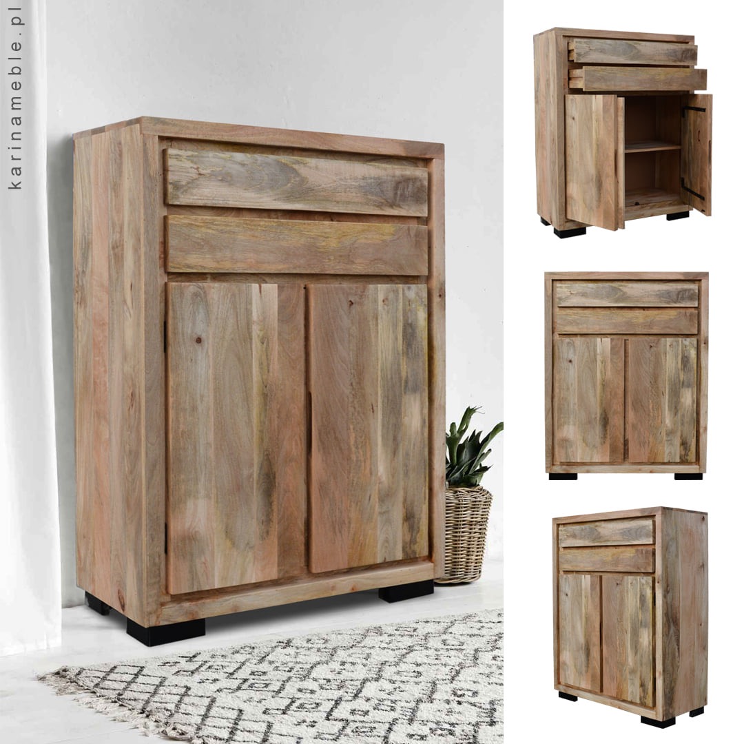 meble kolonialne drewniane komoda indyjska mango