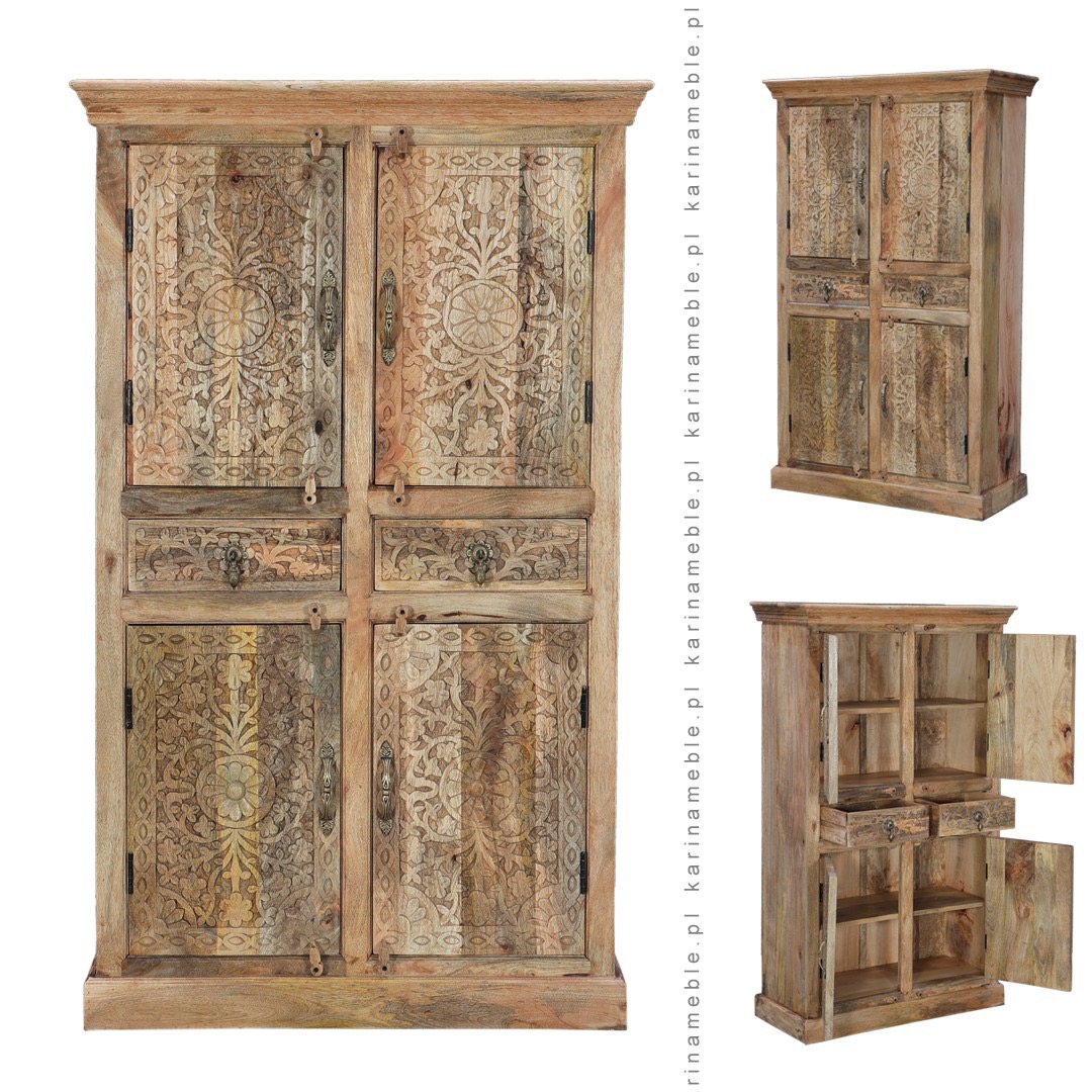 meble indyjskie komoda szafa drewniane mango boho orientalne