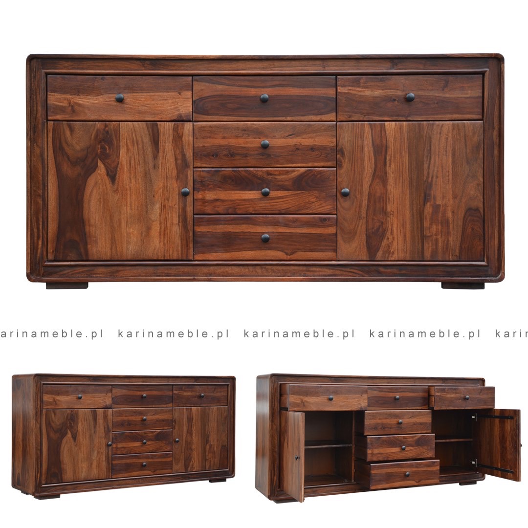 meble kolonialne drewniana komoda palisander indyjski karina