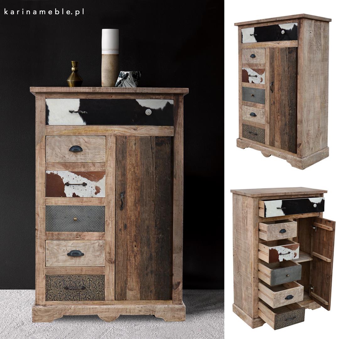 meble loftowe vintage komoda mango stare drewno