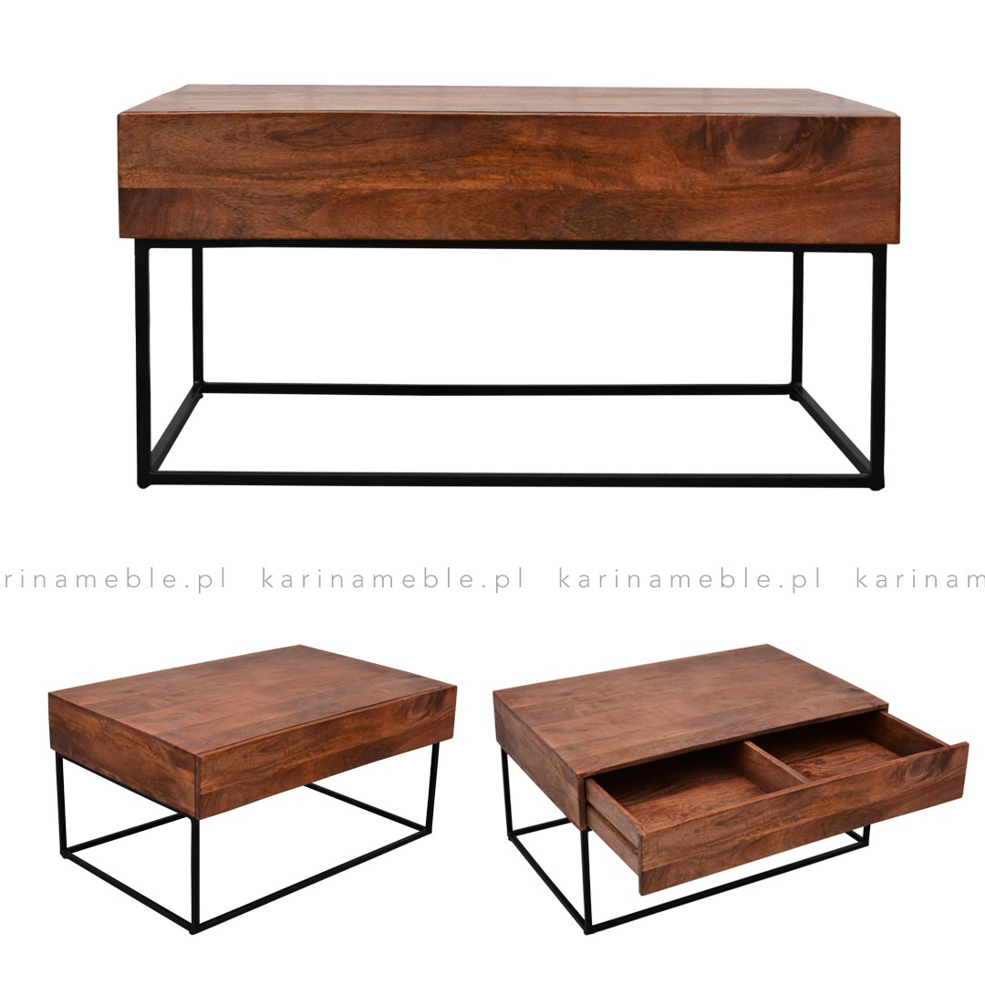 mele drewniane nowoczesne stoli na metalowych nogach
