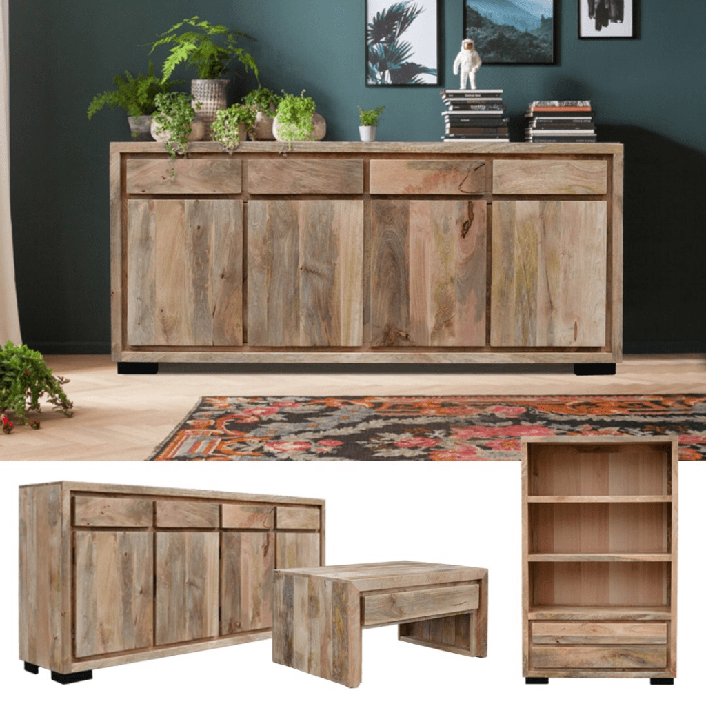 meble indyjskie komoda z litego drewna mango jasne