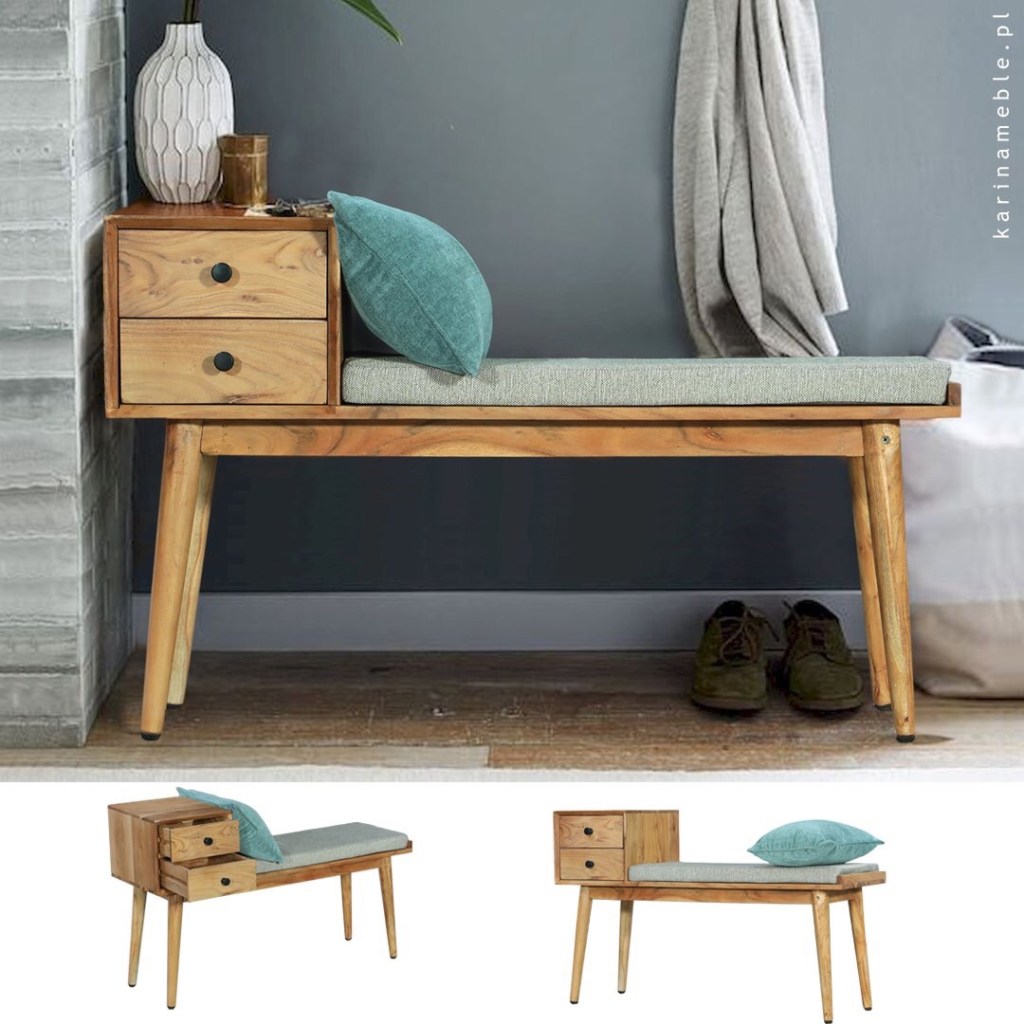 meble loftowe ławka drewniana karinameble