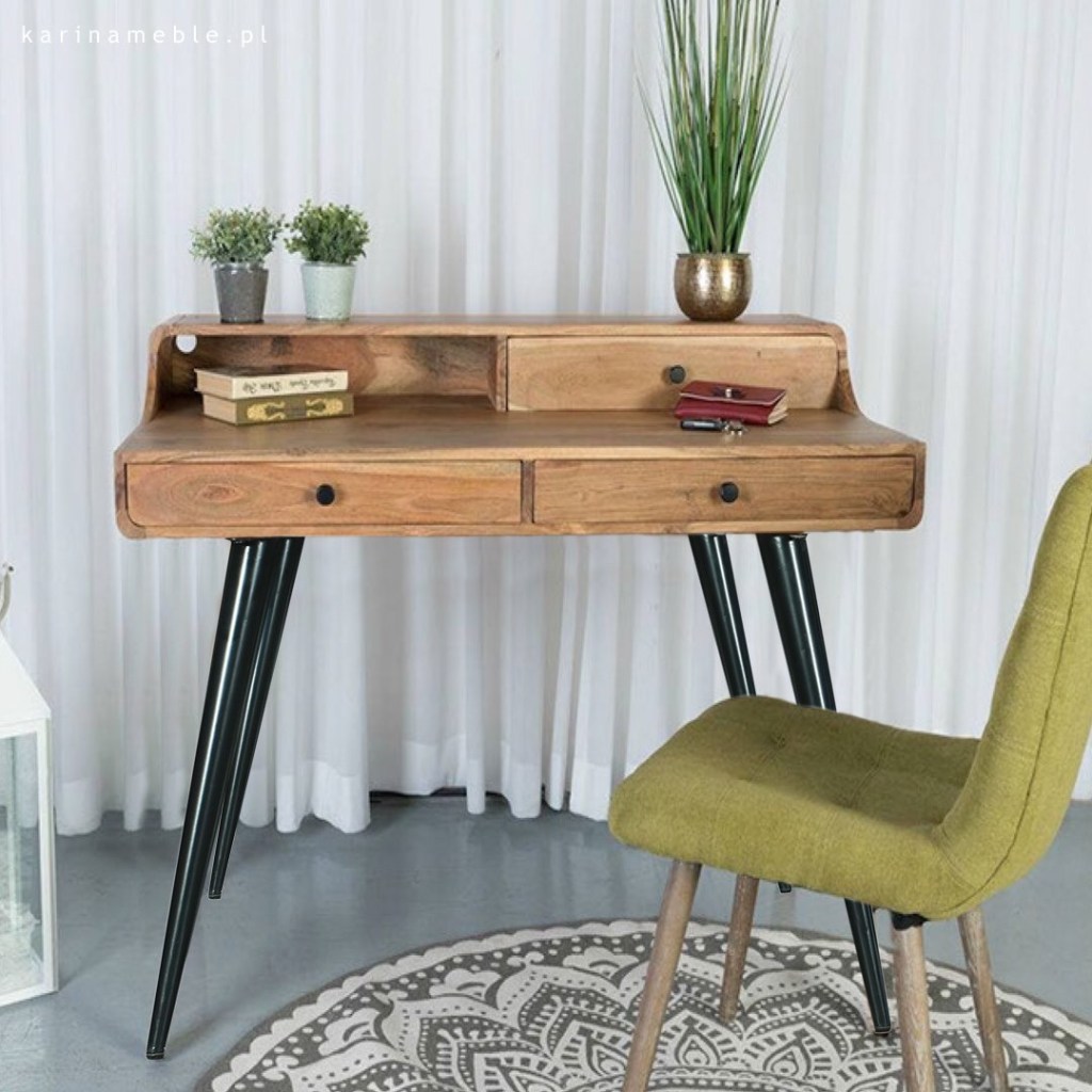 sekretarzyk, biurko albo toaletka - meble indyjskie industrialne 