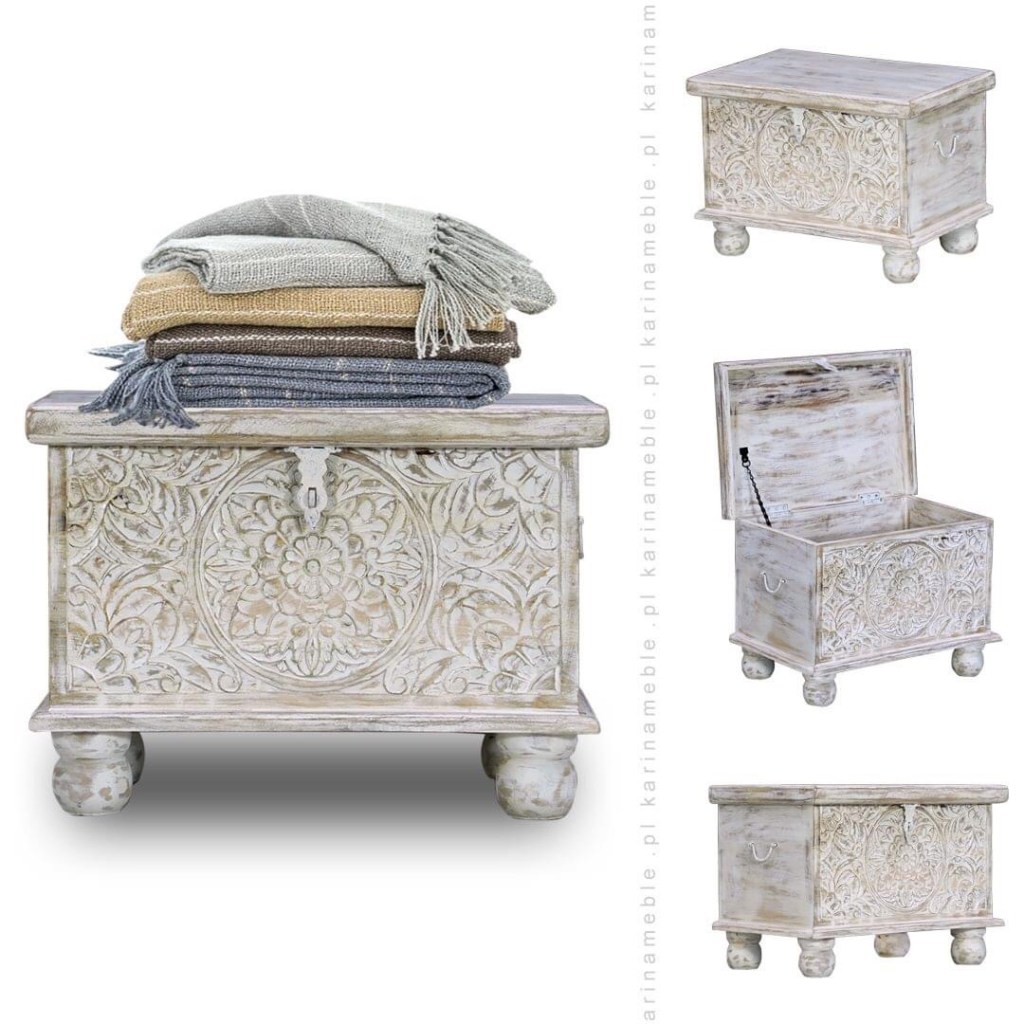 meble indyjskie orientalne skrzynie drewniane kolonialna