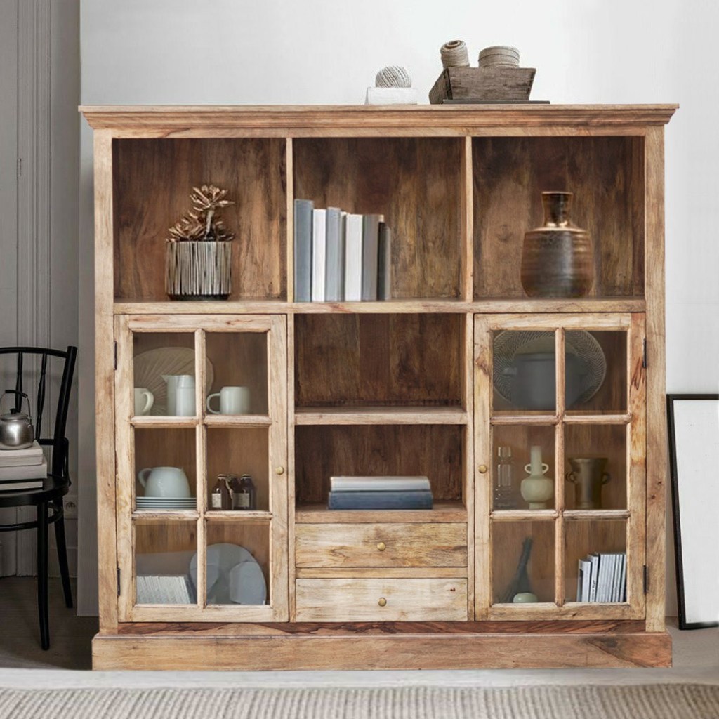 witryna loftowa ręcznie robione z indyjskie drewno mango