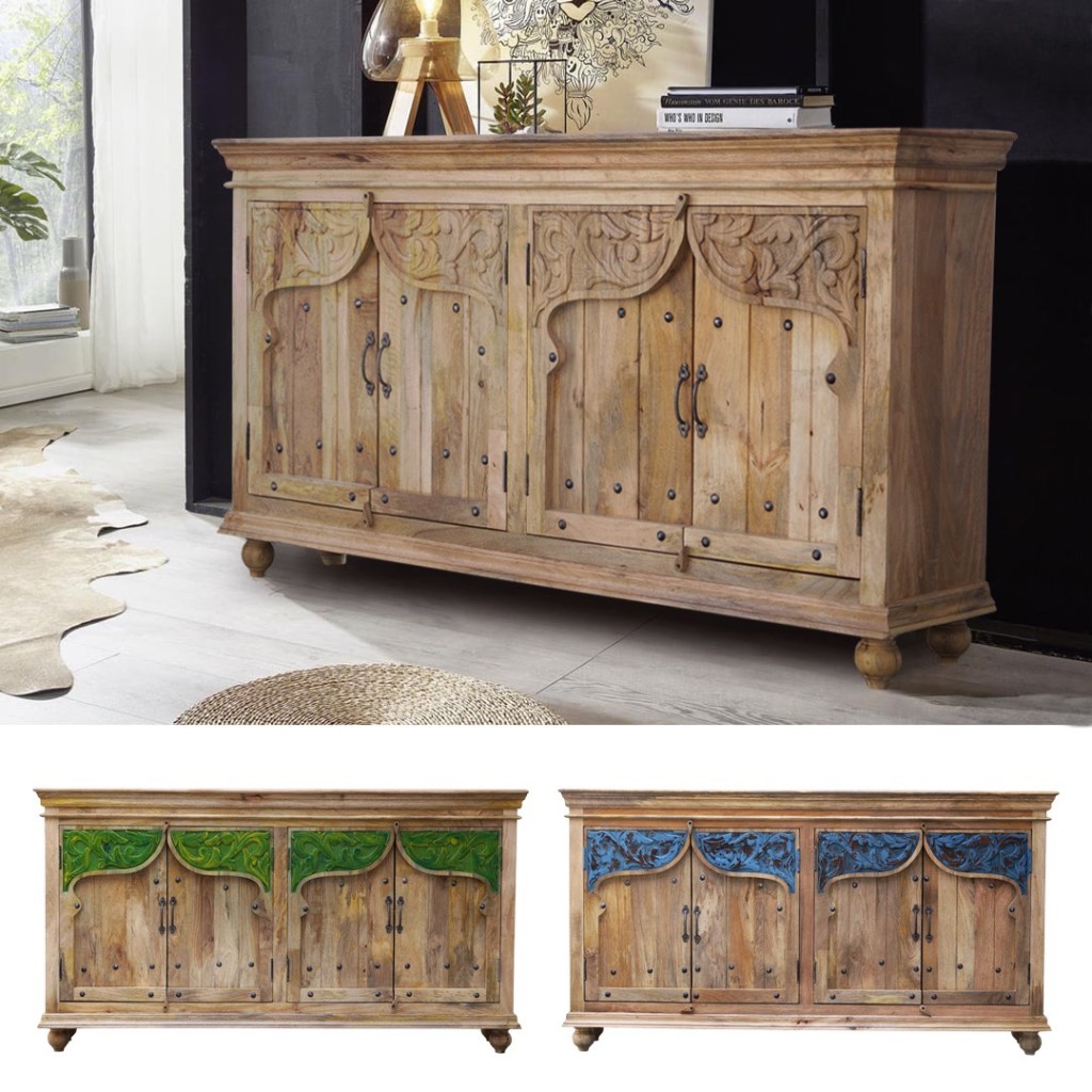 meble indyjskie - orientalna drewniana komoda samira