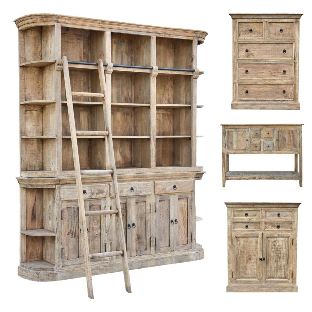 loftowa biblioteczka, drewniana biblioteczka, indyjska biblioteczka, orientalna biblioteczka