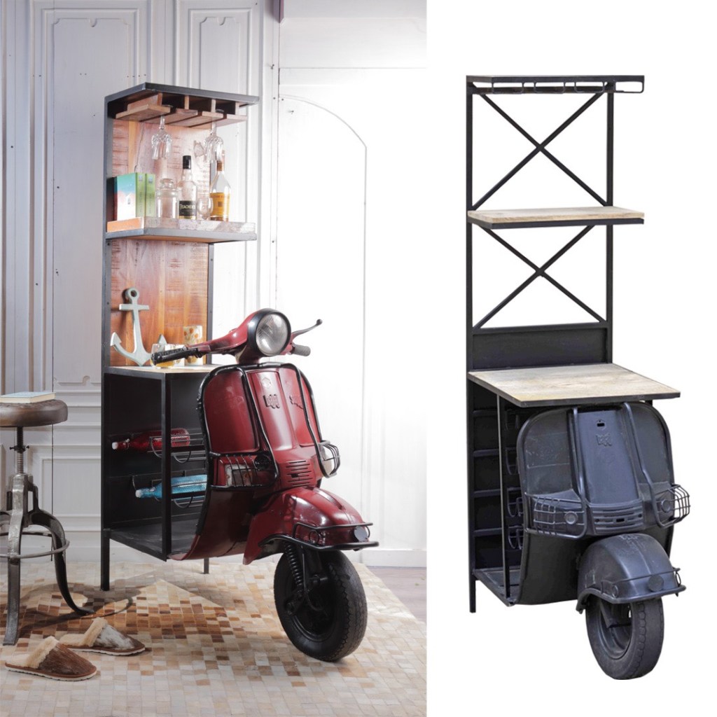 industrialne barek loftowe zrobione ręcznie z prawdiwe starego skuter indyjskie