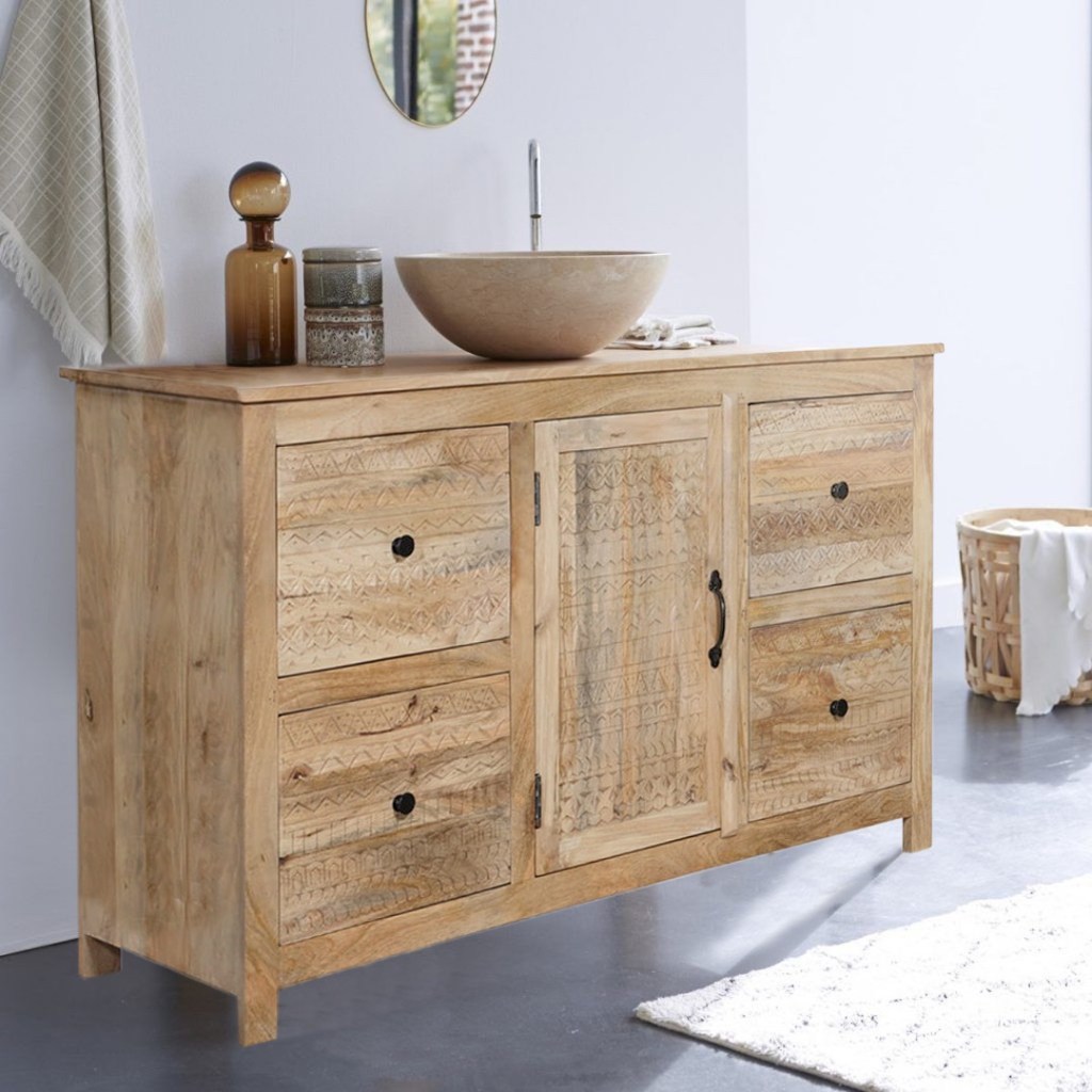 indyjska komoda, orientalna komoda, drewniana komoda