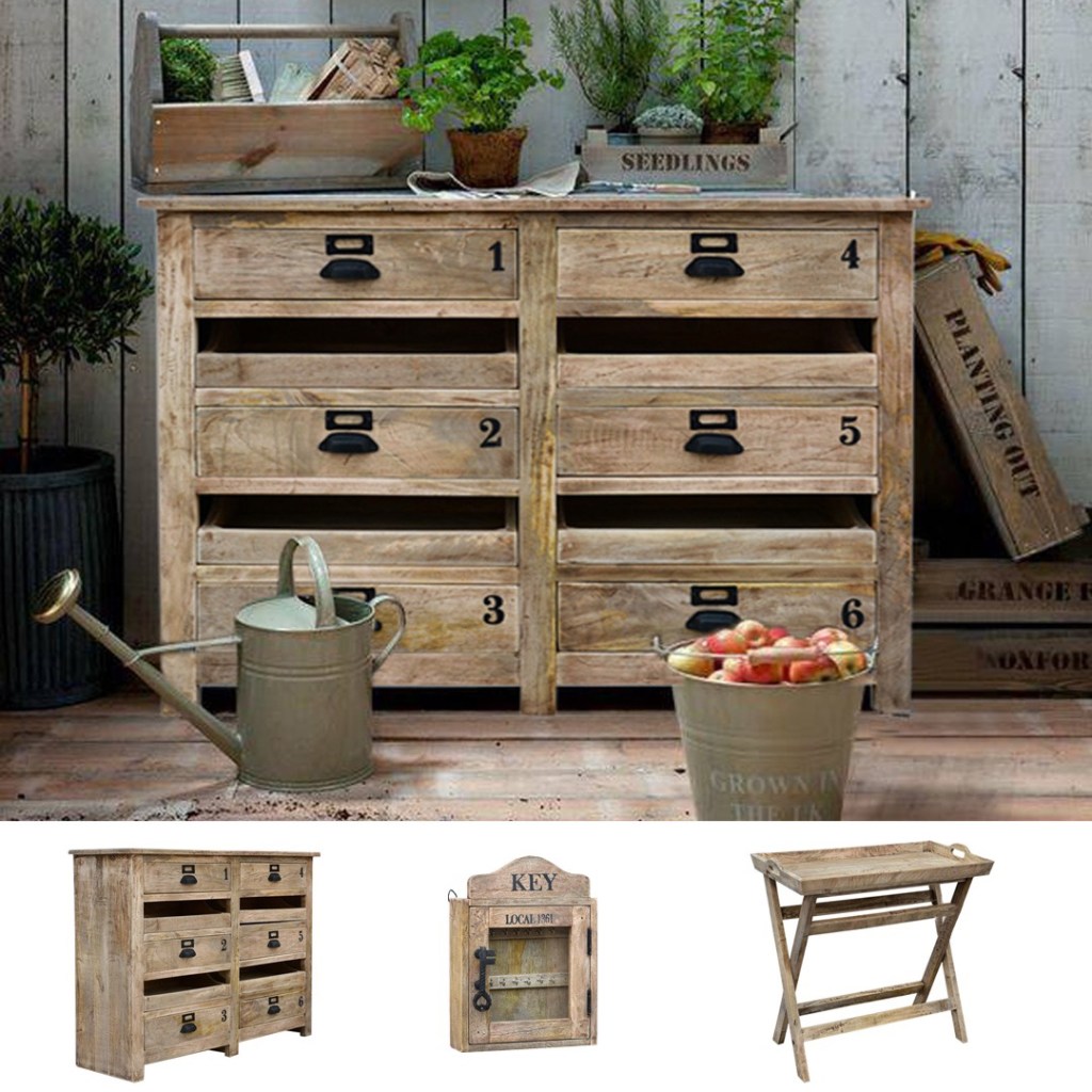 indyjska komoda, drewniana komoda, loftowa komoda